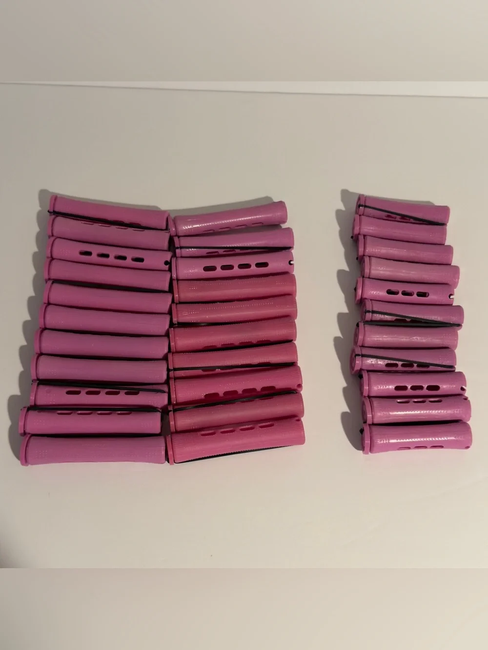 Pink Hair Perm Rods 32 Pieces 3 1/4” 2 1/2” Cold Wave Rod With Lid